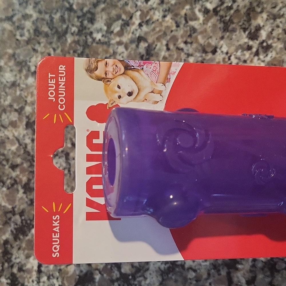 KONG Squeezz Stick Fetch Dog Toy - Purple - Large new w tag play fetch - Picture 2 of 9